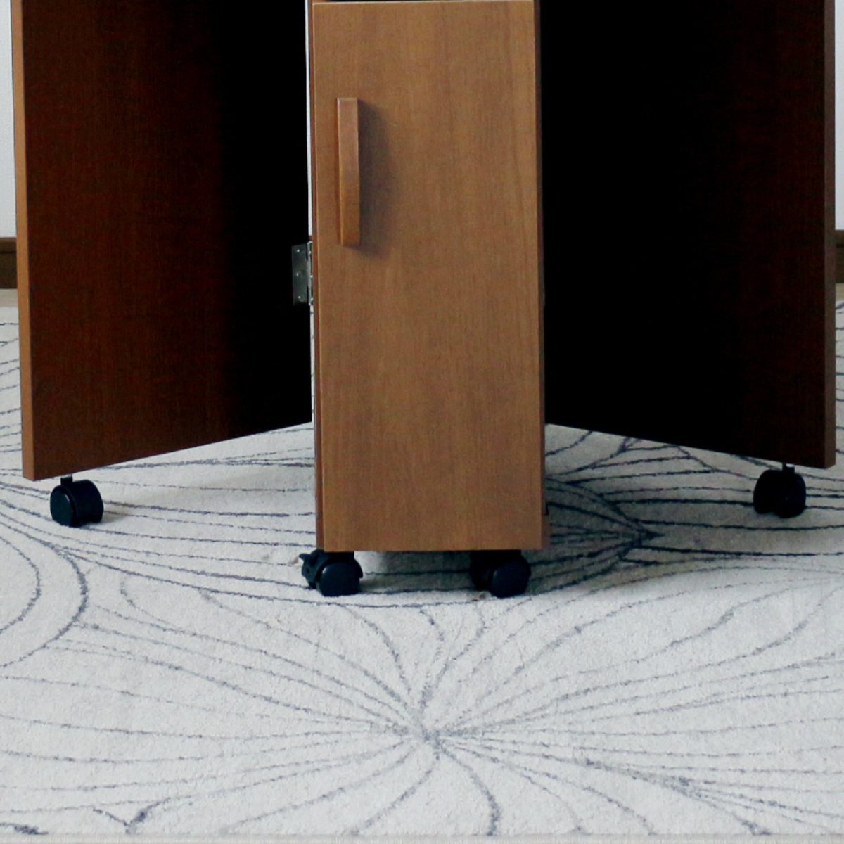 ダイニングテーブル 2人用 折りたたみ 幅32~125cm バタフライ 引出し付 ( テーブル 食卓テーブル キャスター付き 収納 引き出し 木製 コンパクト 天板 伸長 折り畳み ダイニング 食卓 おしゃれ 省スペース 伸縮テーブル )