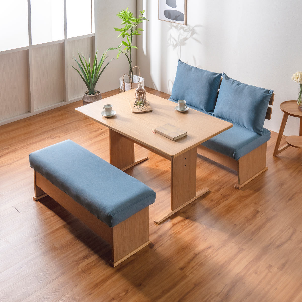 ダイニングテーブル 幅120cm T字脚 ( テーブル 食卓テーブル 天然木 木製 コンパクト ダイニング 奥行75cm 2人用 4人用 食卓 おしゃれ 省スペース ナチュラル 木製テーブル 長方形 )