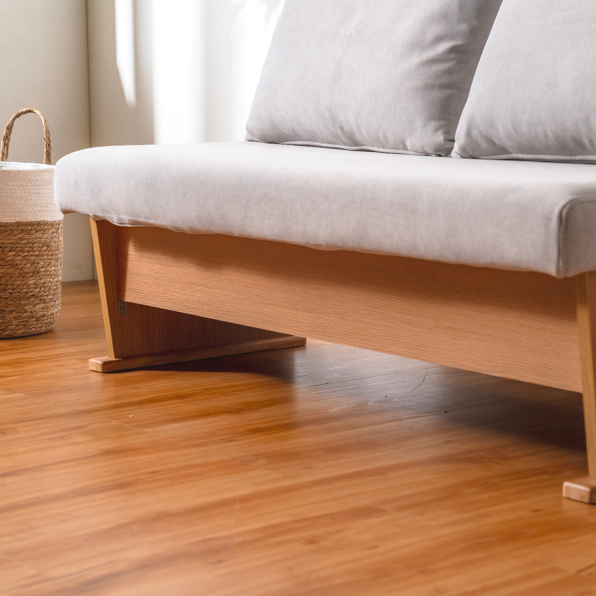 ソファ ダイニングソファ 2人掛け 幅120cm 座面下収納付 ( ソファー ダイニング 食卓椅子 木製 天然木 ダイニングチェア クッション イス 椅子 カバーリング 撥水 ファブリック 傷に強い おしゃれ 収納付き ) 【ライトブルー】 ライトブルー