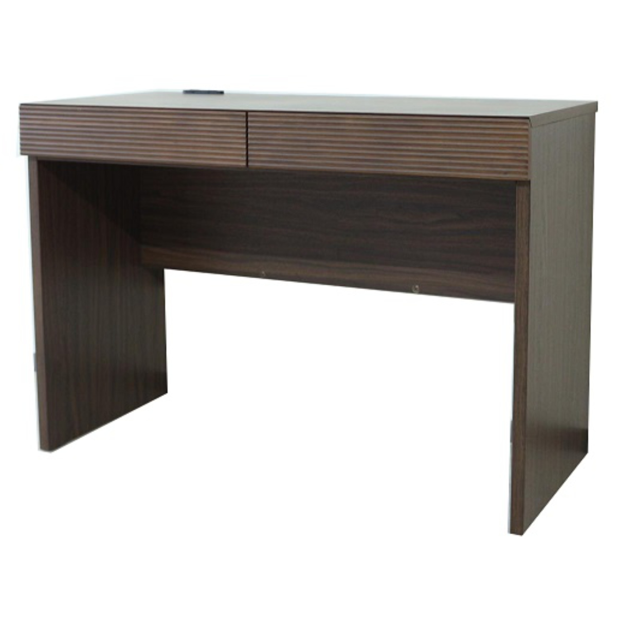 ワークデスク 幅105cm 奥行50cm 引出し付 2口コンセント付 ( デスク 机 学習机 勉強机 パソコンデスク オフィスデスク コンパクト 平机 木製 学習デスク パソコン PC リビングデスク スチール おしゃれ )