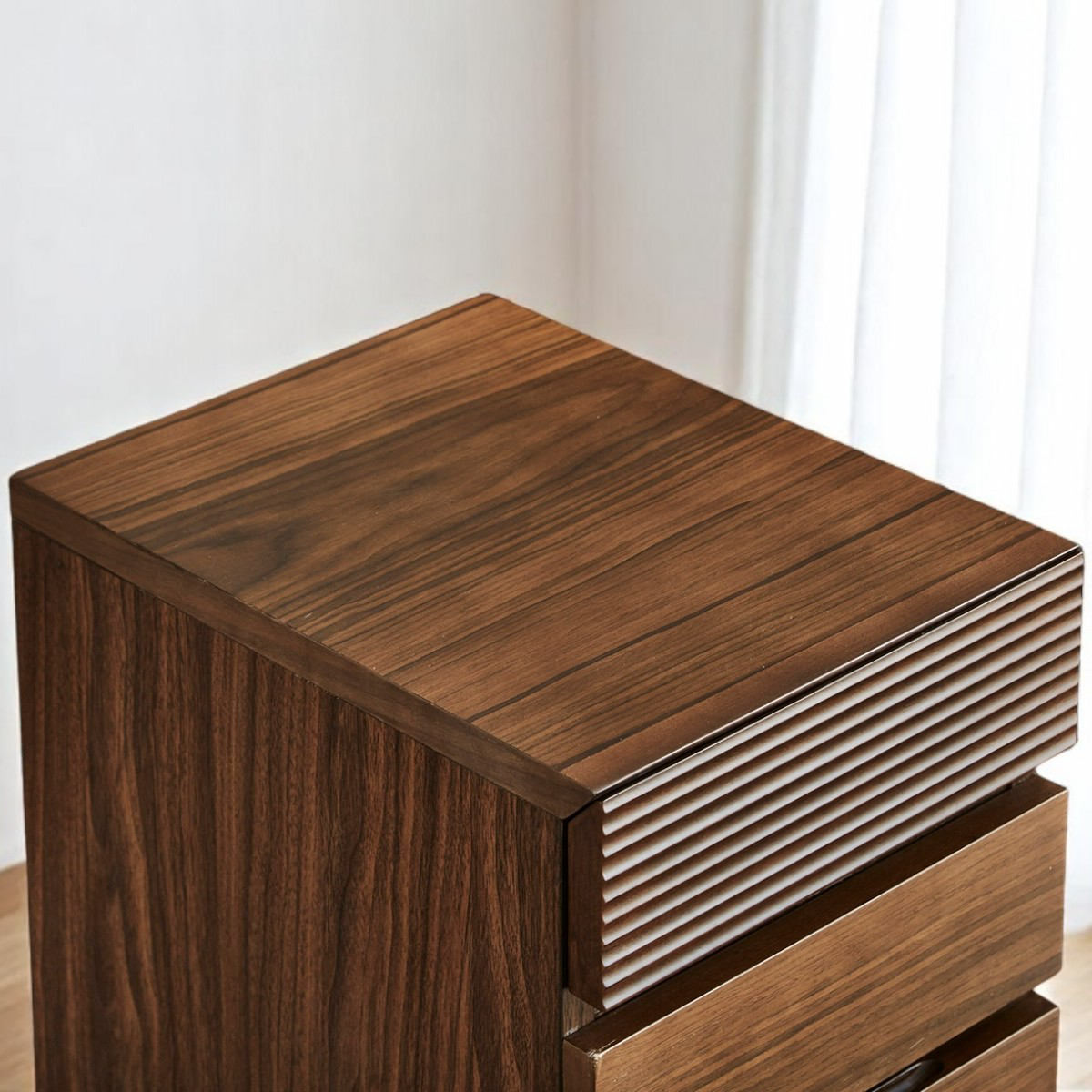 デスクワゴン 3段 キャスター付き 幅30cm 天然木 ( ワゴン サイドワゴン 引き出し 収納 デスク横 完成品 サイドチェスト フルスライド 木製 脇机 キャビネット サイドキャビネット 書斎 書類整理 おしゃれ )