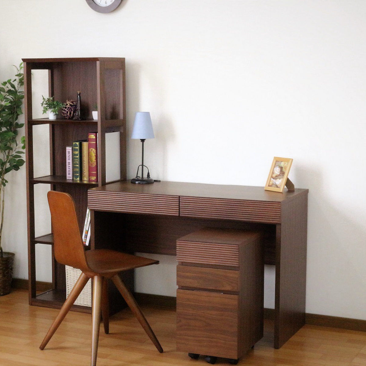 デスクワゴン 3段 キャスター付き 幅30cm 天然木 ( ワゴン サイドワゴン 引き出し 収納 デスク横 完成品 サイドチェスト フルスライド 木製 脇机 キャビネット サイドキャビネット 書斎 書類整理 おしゃれ )