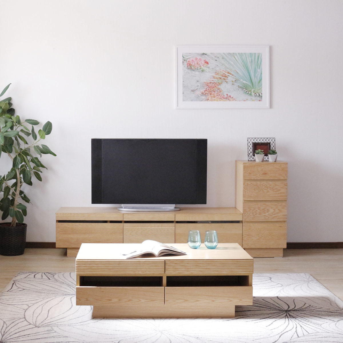 リビングテーブル 高さ37cm 天板長方形 引出し付 センターテーブル ( テーブル 机 リビング ローテーブル 木製 天然木 収納 大容量 引き出し スライド棚 長方形 完成品 コーヒーテーブル おしゃれ 木製テーブル ) 【ブラウン】 ブラウン