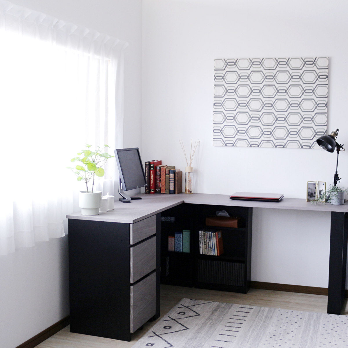 ジョイント板 単品 ワークデスク 100・120cm 連結専用 連結パーツ ( パーツ ジョイント 部品 デスク 連結 横並び L字 専用パーツ 組み合わせ )