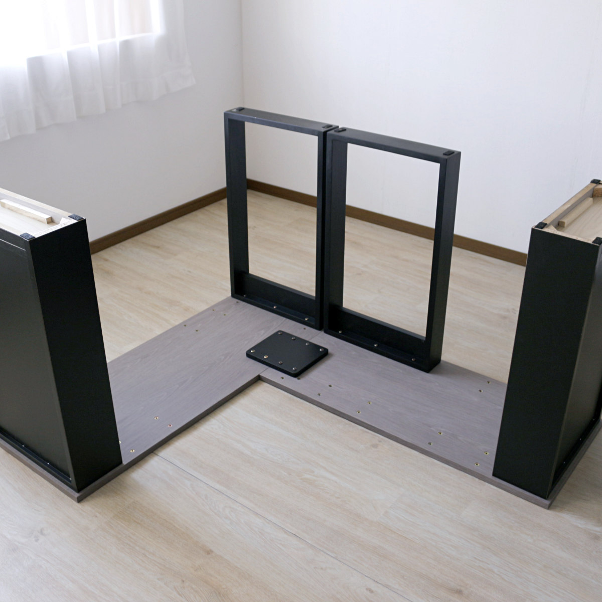 ジョイント板 単品 ワークデスク 100・120cm 連結専用 連結パーツ ( パーツ ジョイント 部品 デスク 連結 横並び L字 専用パーツ 組み合わせ )