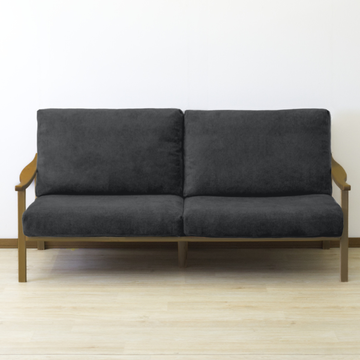 ソファ 3人掛け 幅180cm ブラウンフレーム ( ソファー リビングソファ 木製 天然木 背もたれ 座面 クッション 取り外し ファブリック カバーリング 取り外し可能 脚付き 背クッション 柔らかい おしゃれ ) 【ベージュ】 ベージュ