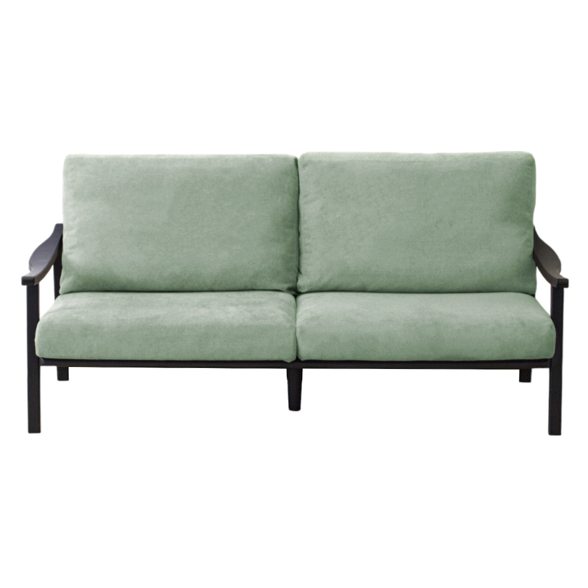 ソファ 3人掛け 幅180cm ブラックフレーム ( ソファー リビングソファ 木製 天然木 背もたれ 座面 クッション 取り外し ファブリック カバーリング 取り外し可能 脚付き 背クッション 柔らかい おしゃれ ) 【ライトグレー】 ライトグレー