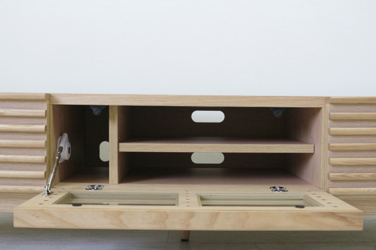 テレビボード 幅200.5cm ローボード 70型対応 フルスライドレール 完成品 ( テレビ台 可動棚 ラック 棚 収納 引き出し リビングボード 省スペース ナチュラル ブラウン お掃除ロボット対応 ) 【ナチュラル】 ナチュラル