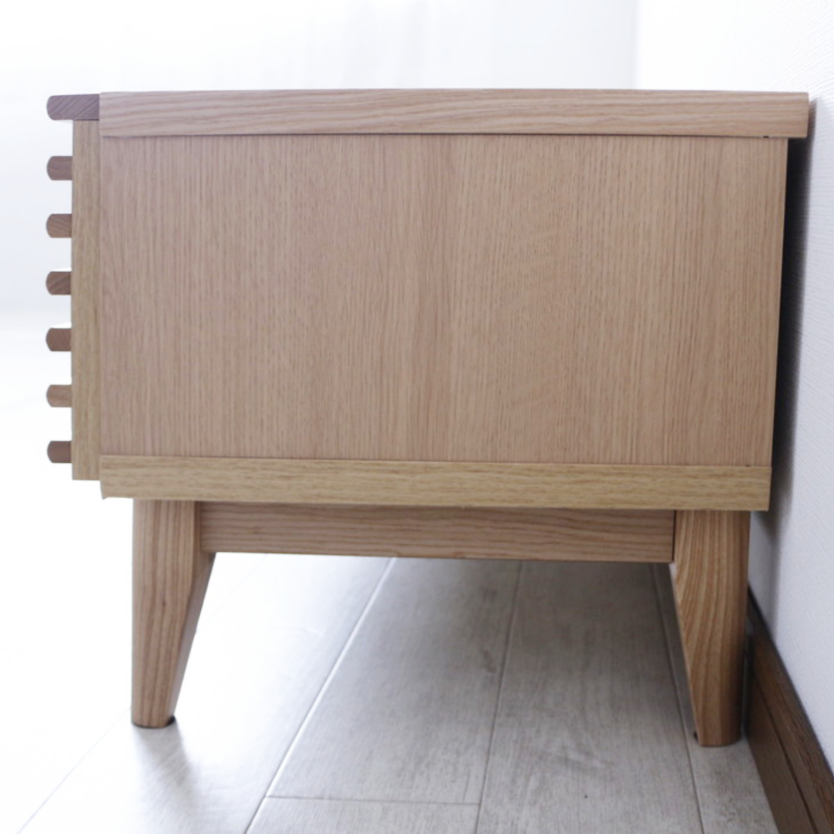 テレビボード 幅200.5cm ローボード 70型対応 フルスライドレール 完成品 ( テレビ台 可動棚 ラック 棚 収納 引き出し リビングボード 省スペース ナチュラル ブラウン お掃除ロボット対応 ) 【ナチュラル】 ナチュラル