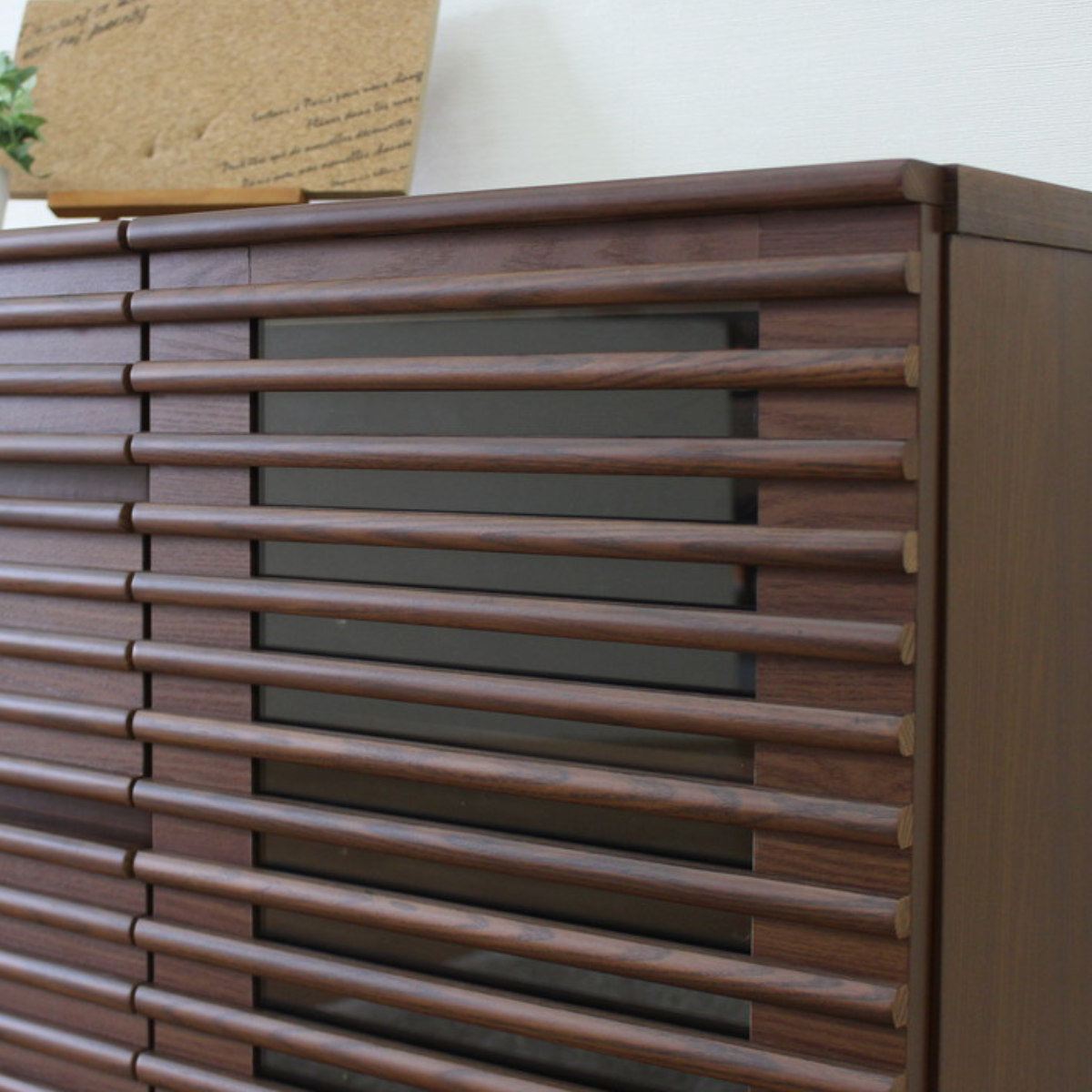 サイドボード 幅120cm 背面化粧 フルスライドレール 完成品 ( 棚 ラック 引き出し A4対応 収納 可動棚 テレビ台 リビングボード 4段 省スペース ナチュラル ブラウン お掃除ロボット対応 ) 【ブラウン】 ブラウン