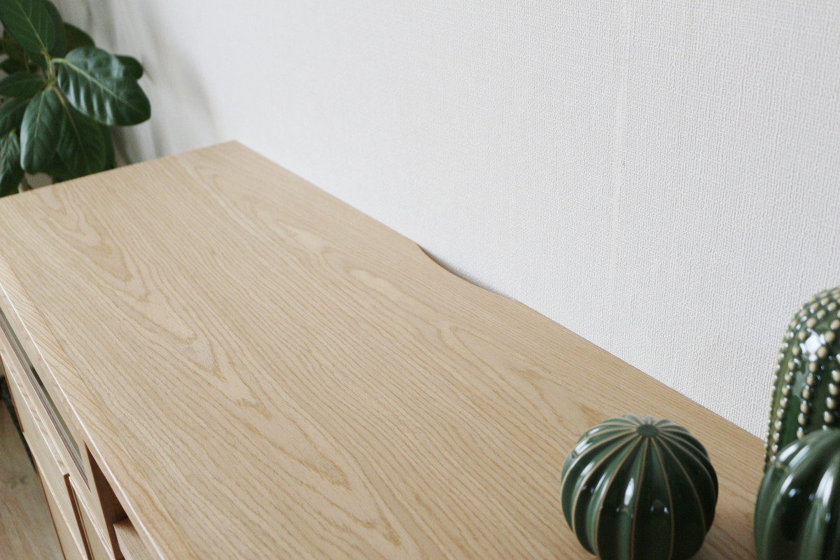 サイドボード 幅120cm テーブル付 背面化粧 フルスライドレール 完成品 ( 棚 ラック 引き出し スライドテーブル 省スペース テレビ台 作業台 家事机 ビューロー デスク ウォールナット ナチュラル ) 【ウォールナット】 ウォールナット