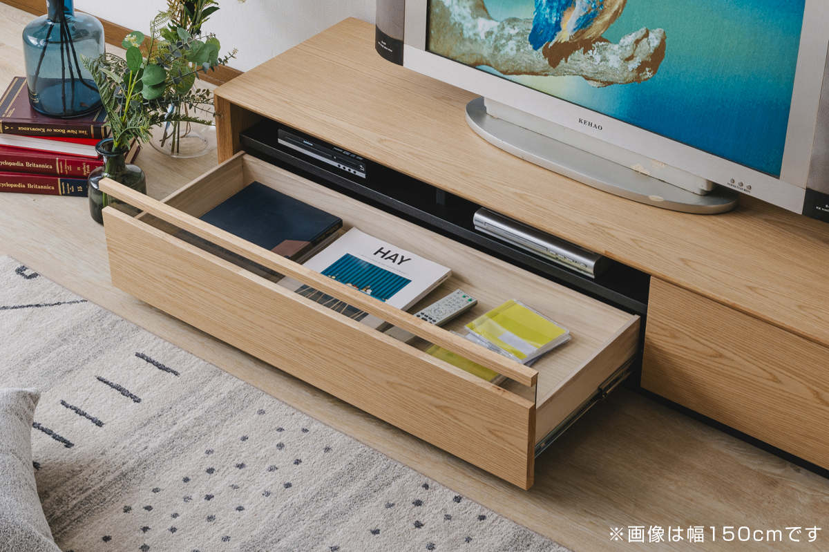 テレビ台 幅120cm 49型対応 引き出し フルスライドレール 完成品 ( テレビボード ローボード スライドレール ラック 棚 収納 引出し リビングボード 省スペース 背面化粧 ウォールナット ナチュラル ) 【ウォールナット】 ウォールナット