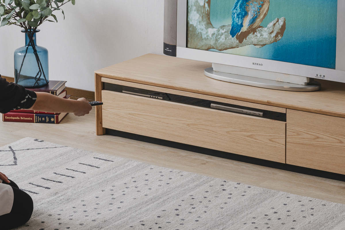 テレビ台 幅120cm 49型対応 引き出し フルスライドレール 完成品 ( テレビボード ローボード スライドレール ラック 棚 収納 引出し リビングボード 省スペース 背面化粧 ウォールナット ナチュラル ) 【ウォールナット】 ウォールナット