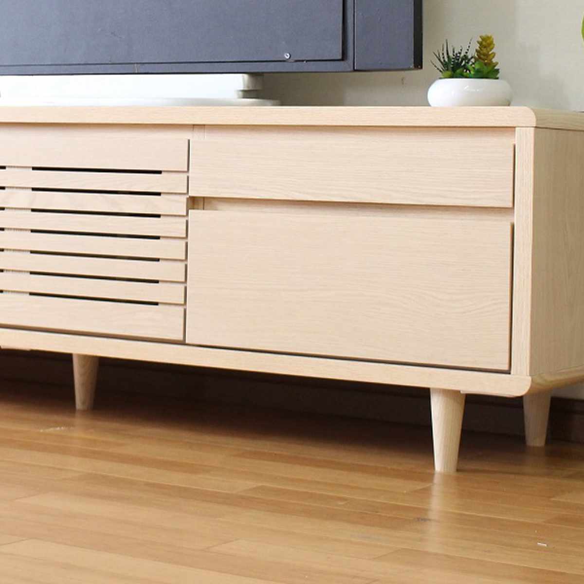 テレビ台 幅165cm 背面化粧 リモコンOK 天然木 完成品 ( ローボード 引出し ラック 棚 収納 フラップ扉 リビングボード 省スペース お掃除ロボット対応 ウォールナット ナチュラル ) 【ウォールナット】 ウォールナット