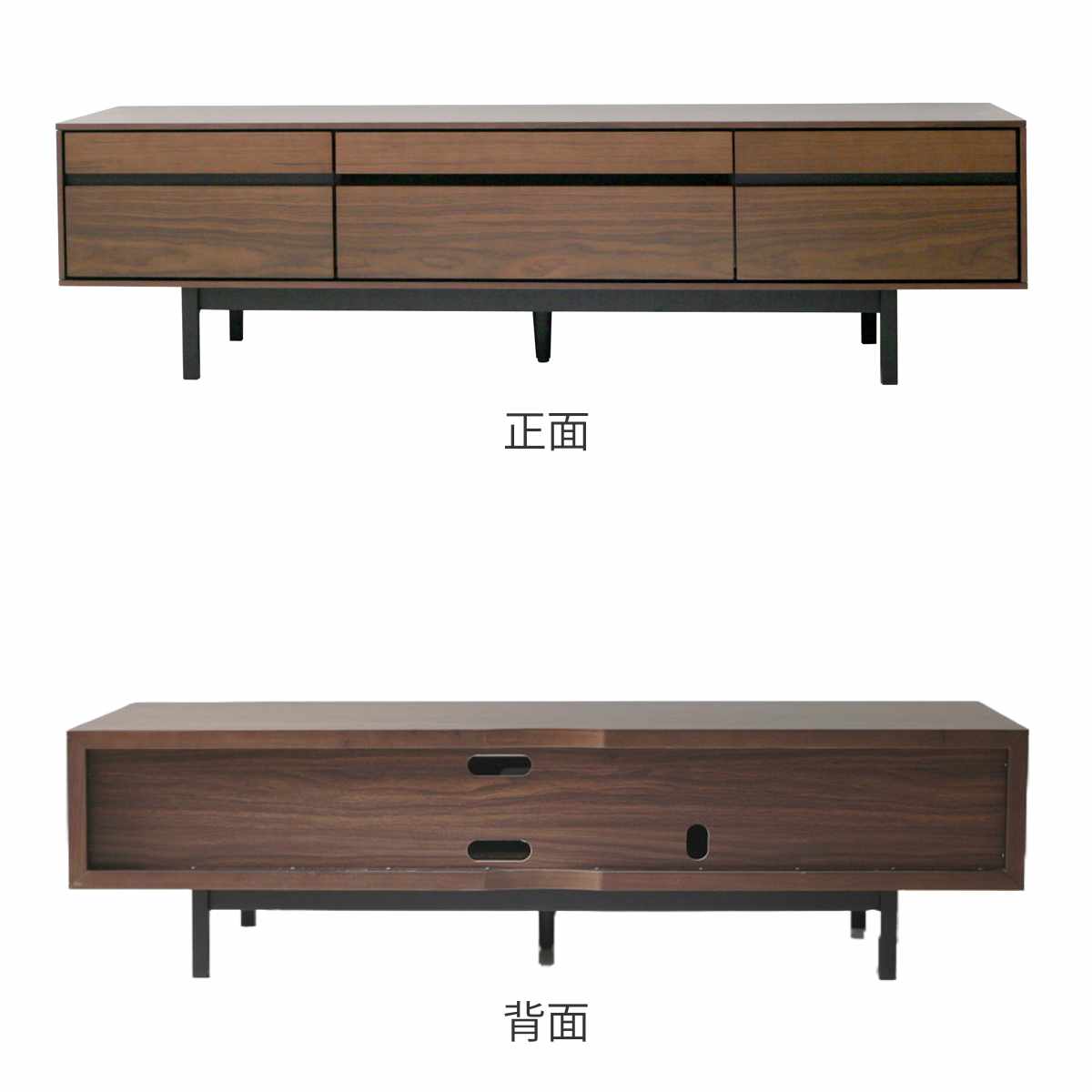 テレビ台 幅150cm 脚付き リモコンOK 天然木 完成品 ( ローボード 引出し ラック 棚 収納 フラップ扉 リビングボード 省スペース お掃除ロボット対応 グレー ウォールナット ) 【ウォールナット】 ウォールナット