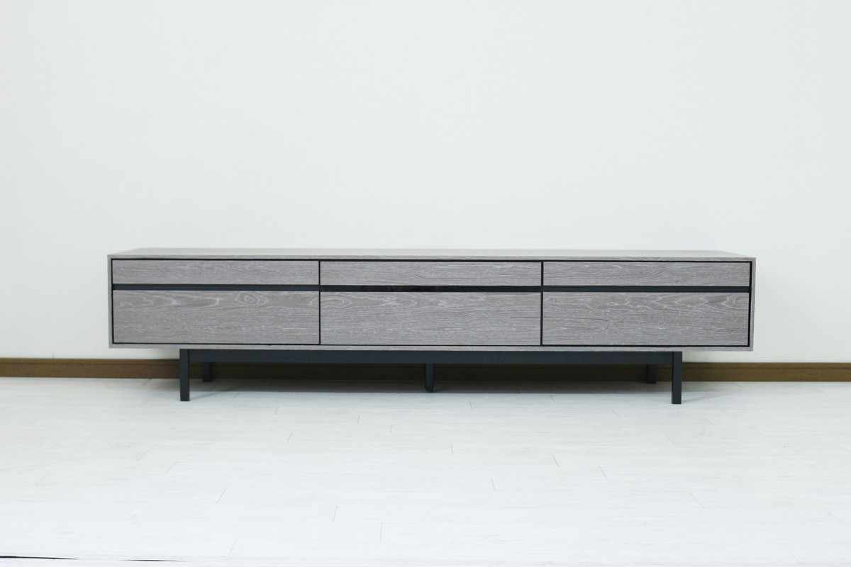 テレビ台 幅180cm 脚付き リモコンOK 天然木 完成品 ( ローボード 引出し ラック 棚 収納 フラップ扉 リビングボード 省スペース お掃除ロボット対応 グレー ウォールナット ) 【ウォールナット】 ウォールナット