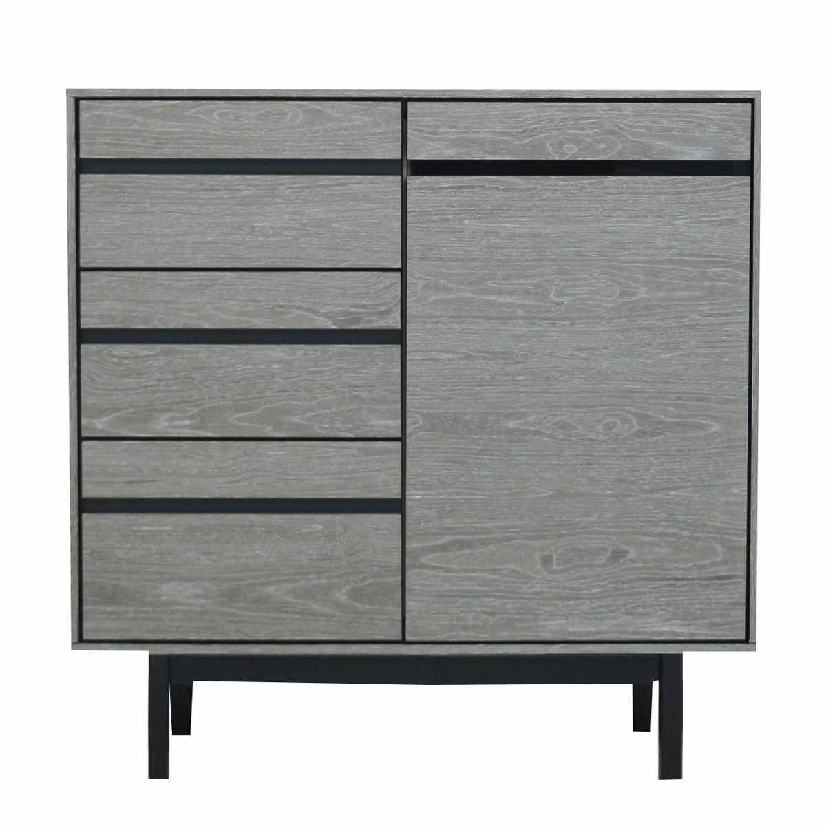 サイドボード 幅80cm 背面化粧 天然木 完成品 ( 棚 ラック 引き出し A4対応 収納 可動棚 テレビ台 リビングボード 3段 省スペース お掃除ロボット対応 グレー ウォールナット ) 【ウォールナット】 ウォールナット