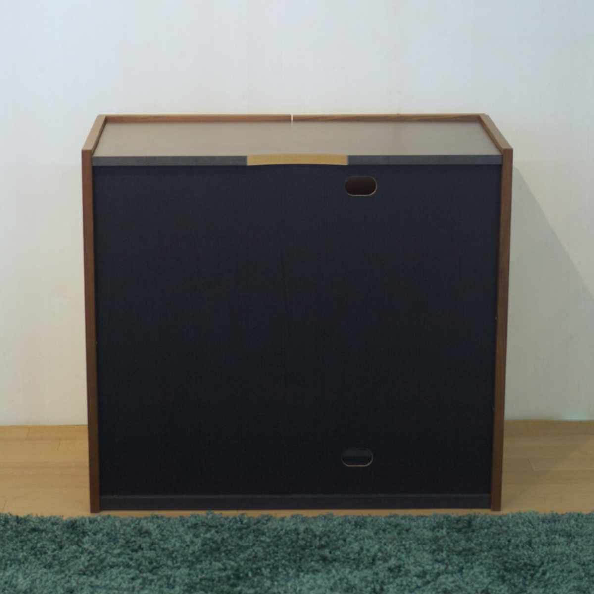 サイドボード 幅80cm オールメラミン 背面化粧 完成品 ( 棚 ラック 引き出し A4対応 収納 可動棚 スライド棚 メラミン リビングボード 省スペース お掃除ロボット対応 ブラック ホワイト 石目調 ) 【ブラック】 ブラック