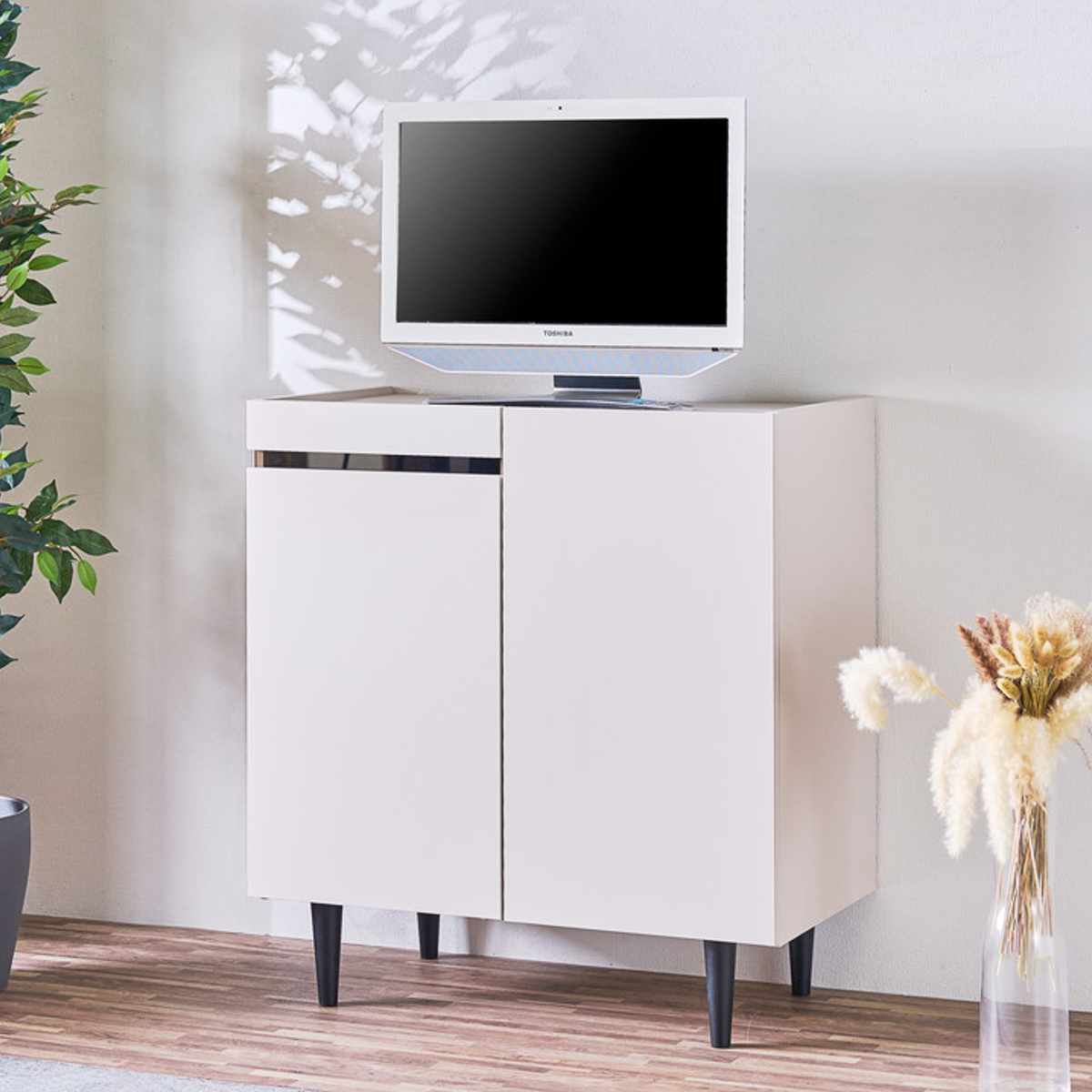 サイドボード 幅120cm オールメラミン 背面化粧 完成品 ( 棚 ラック 引き出し A4対応 収納 可動棚 スライド棚 メラミン リビングボード 省スペース お掃除ロボット対応 ブラック ホワイト 石目調 ) 【ブラック】 ブラック