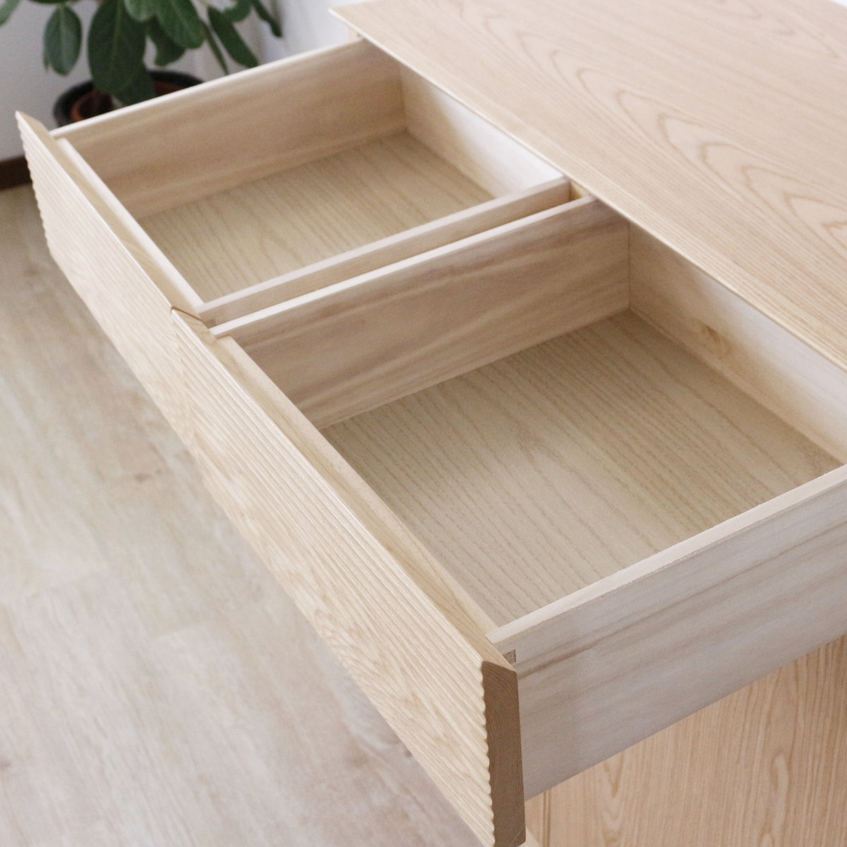 サイドボード 幅80cm 背面化粧 天然木 ( チェスト A4対応 棚 ラック 引き出し 収納 フロート風 リビングボード 可動棚 ナチュラル ウォールナット シンプル ) 【ナチュラル】 ナチュラル