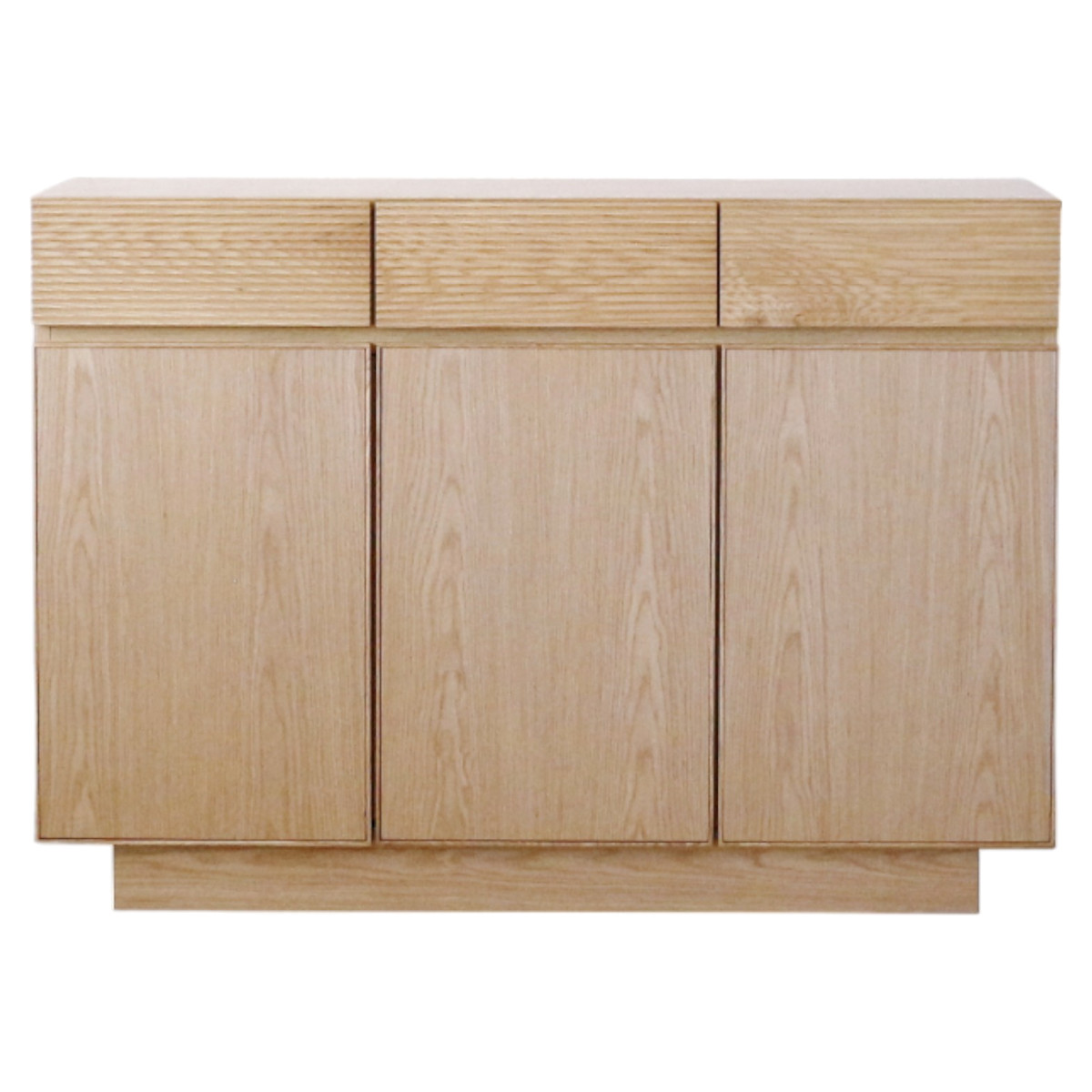 サイドボード 幅120cm 背面化粧 天然木 ( チェスト A4対応 棚 ラック 引き出し 収納 フロート風 リビングボード 可動棚 ナチュラル ウォールナット シンプル ) 【ウォールナット】 ウォールナット