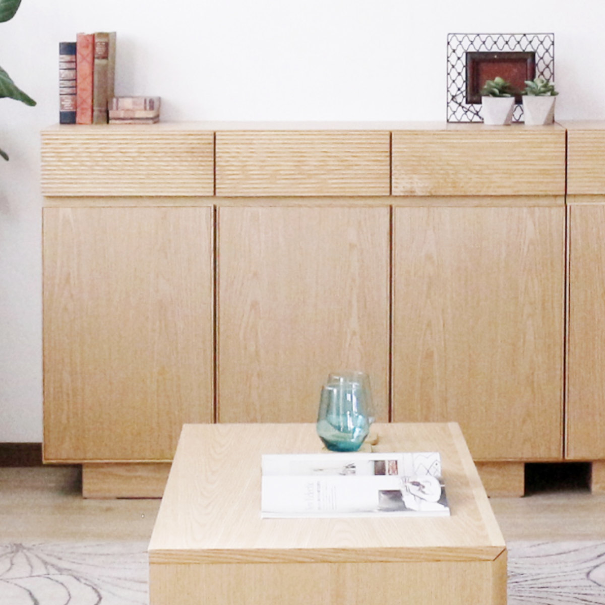 サイドボード 幅120cm 背面化粧 天然木 ( チェスト A4対応 棚 ラック 引き出し 収納 フロート風 リビングボード 可動棚 ナチュラル ウォールナット シンプル ) 【ウォールナット】 ウォールナット