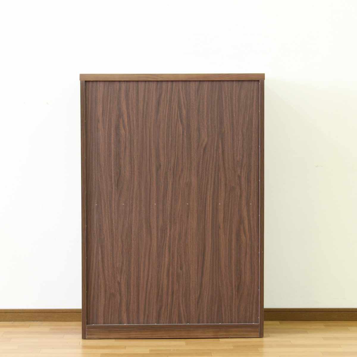 ハイチェスト 幅80cm 4段 フルオープン 天然木 完成品 ( チェスト ハイタイプ 衣類収納 棚 ラック フルスライドレール 木製 リビングボード 4杯 ナチュラル ウォールナット 背面化粧 桐 収納 ) 【ウォールナット】 ウォールナット