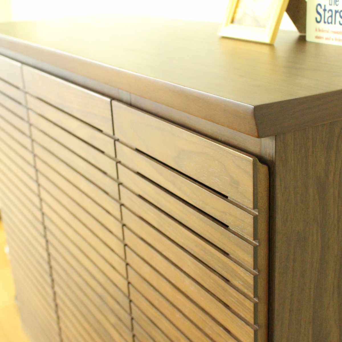 シューズキャビネット ロータイプ 幅80cm 約15足収納 天然木 完成品 ( 靴箱 シューズボックス コンパクト 下駄箱 玄関収納 ルーバー扉 玄関 靴 収納 通気性 シューズ ラック 木目調 おしゃれ 一人暮らし シューズクローク 木製 ) 【ナチュラル】 ナチュラル