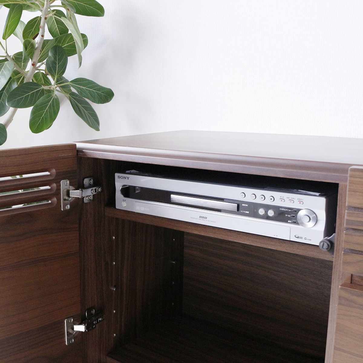 サイドボード 幅120cm 木目 背面化粧 天然木 完成品 ( チェスト 4段 A4対応 棚 ラック 引き出し 扉収納 収納 テレビ台 リビングボード プリンター収納 デッキ収納 可動棚 シンプル )