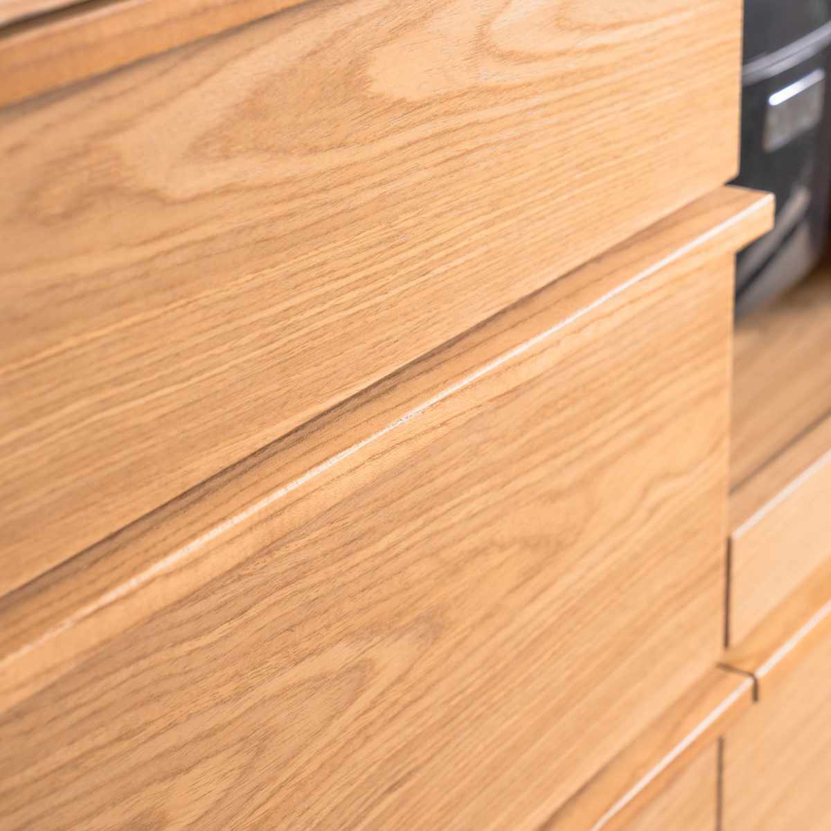 キッチンカウンター 幅120cm メラミン天板 天然木 完成品 ( カウンター キッチン 収納 フルスライドレール 木製 リビングボード 引き出し 5段 可動棚 ソフトクローズ シンプル )