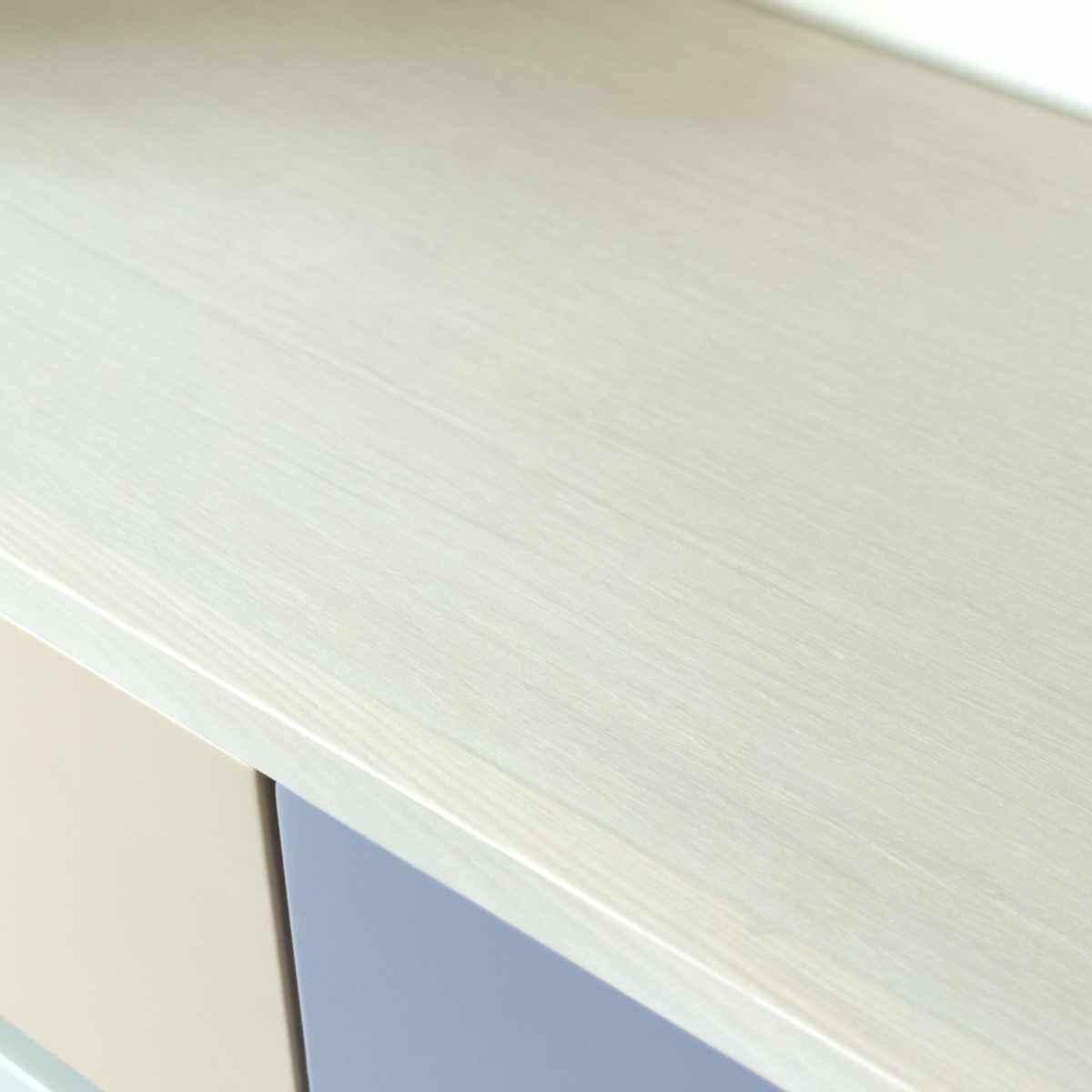 チェスト 幅110cm 3段4杯 パステルカラー 天然木 完成品 ( デザインチェスト 棚 ラック 収納 引き出し 組み換え リビングボード ローチェスト 3段 フルスライドレール 木目 背面化粧 )