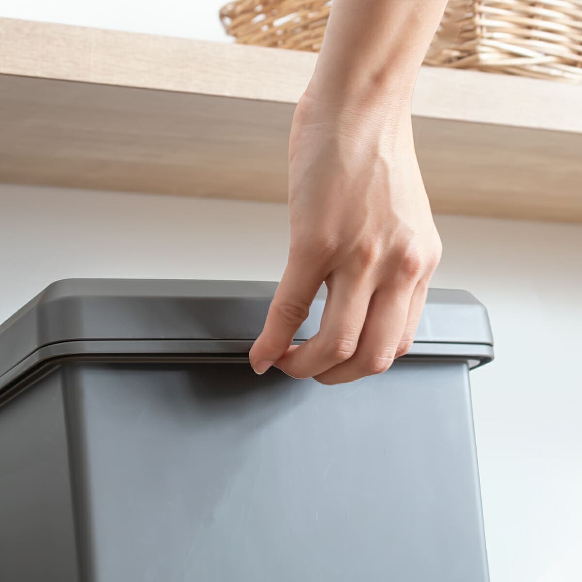 ゴミ箱 30L 同色2個セット スライドペール 無地 ( ごみ箱 30リットル スライド 蓋つき プラスチック キャスター 2個セット ダストボックス 蓋付き 袋 見えない スライド式 キッチン 台所 おしゃれ ) 【アイボリー】 アイボリー