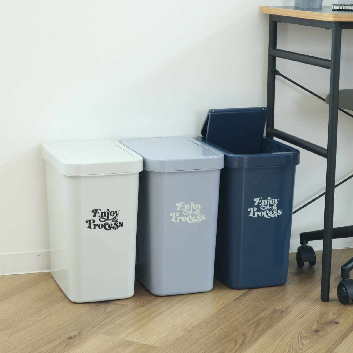 ゴミ箱 18L スライドペール 同色2個セット ふた付き ( ごみ箱 18リットル 18l ダストボックス 蓋つき スライド 小さめ 分別 コンパクト シンプル リビング キッチン 幅17 袋止め付き 袋 見えない カウンター下 北欧 省スペース ) 【ミルクティーベージュ】 ミルクティーベージュ