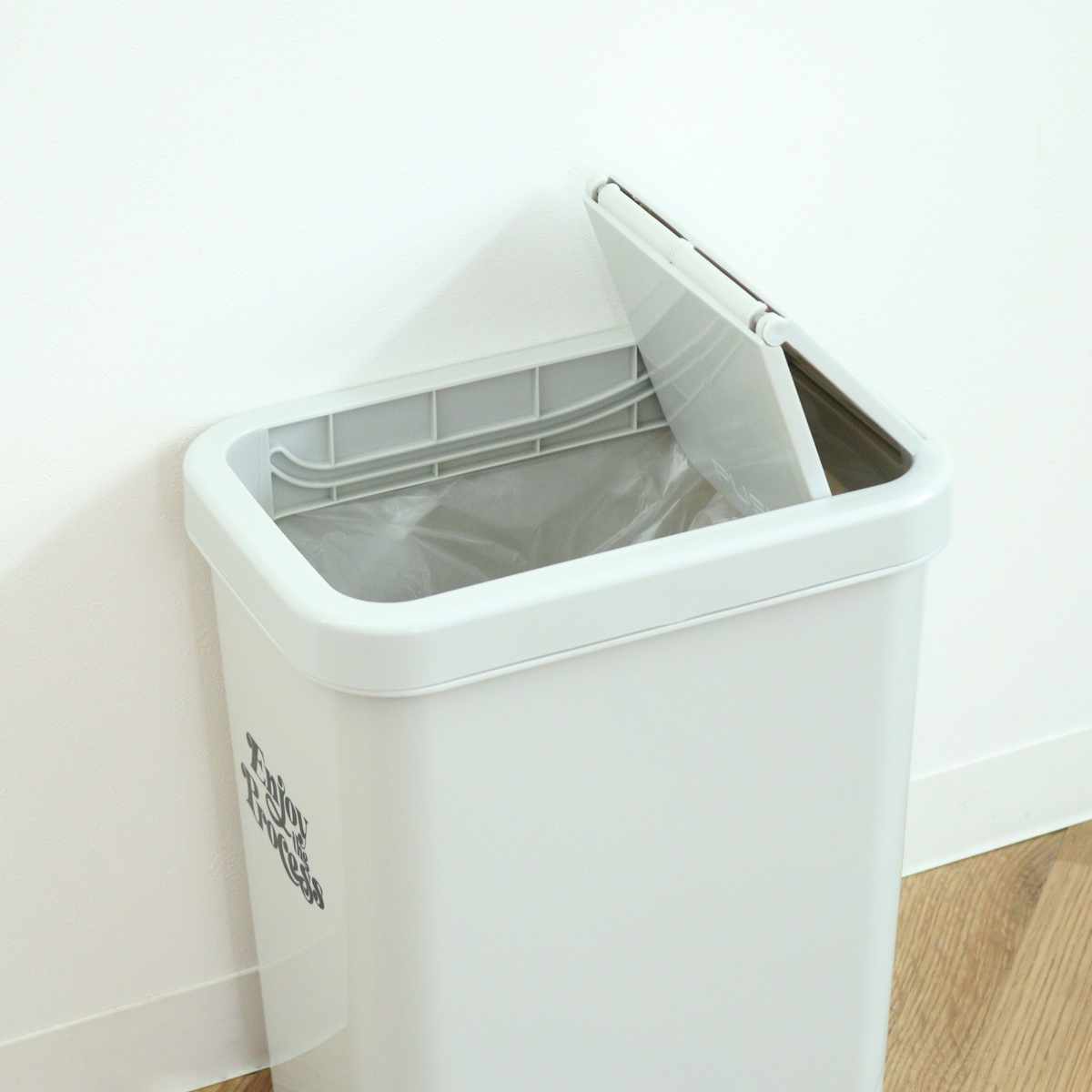 ゴミ箱 18L スライドペール 同色2個セット ふた付き ( ごみ箱 18リットル 18l ダストボックス 蓋つき スライド 小さめ 分別 コンパクト シンプル リビング キッチン 幅17 袋止め付き 袋 見えない カウンター下 北欧 省スペース ) 【ミルクティーベージュ】 ミルクティーベージュ