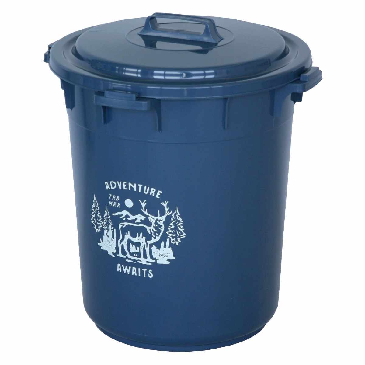 ゴミ箱 45L カラーペール アースカラー ( ごみ箱 45リットル 大容量 ふた付き 屋外 丸型 ペール 分別 収納 外用ゴミ箱 大きい 筒型 ストック 清掃用品 アウトドア用品 DIY用品 園芸用品 おしゃれ ) 【クールグレー】 クールグレー