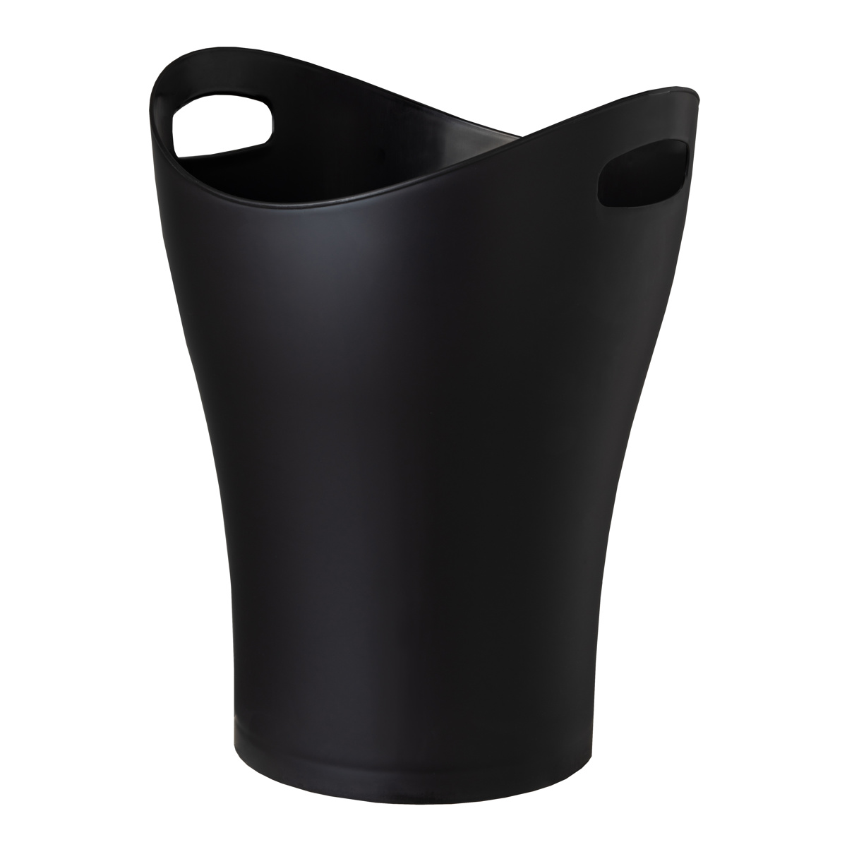 ゴミ箱 8L トラッシュポット ( ごみ箱 8リットル 蓋なし くず入れ シンプル 洗面所 デスク下 小さい コンパクト 持ち手付き プラスチック製 ホワイト ダークブラウン ) 【ホワイト】 ホワイト