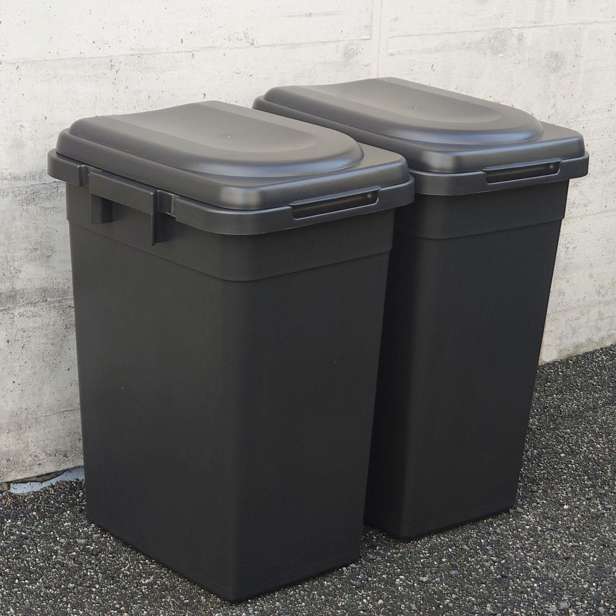 ゴミ箱 32L ジョイントペール ( ごみ箱 32リットル 連結 屋外 ふた付き 分別 無地 シンプル 袋止め付き 大容量 大きい プラスチック ) 【ミルクティーベージュ】 ミルクティーベージュ