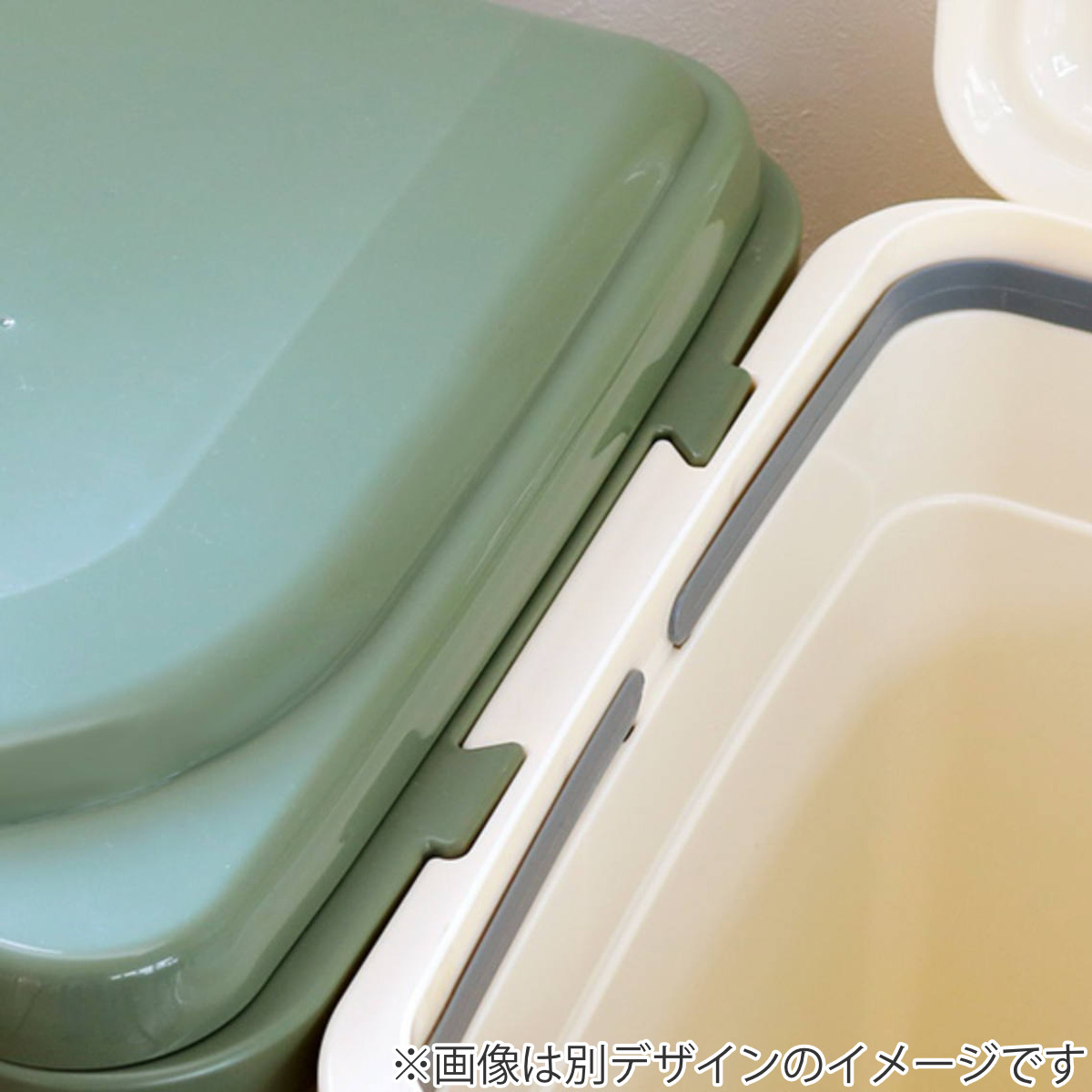 ゴミ箱 32L ジョイントペール ( ごみ箱 32リットル 連結 屋外 ふた付き 分別 無地 シンプル 袋止め付き 大容量 大きい プラスチック ) 【ミルクティーベージュ】 ミルクティーベージュ