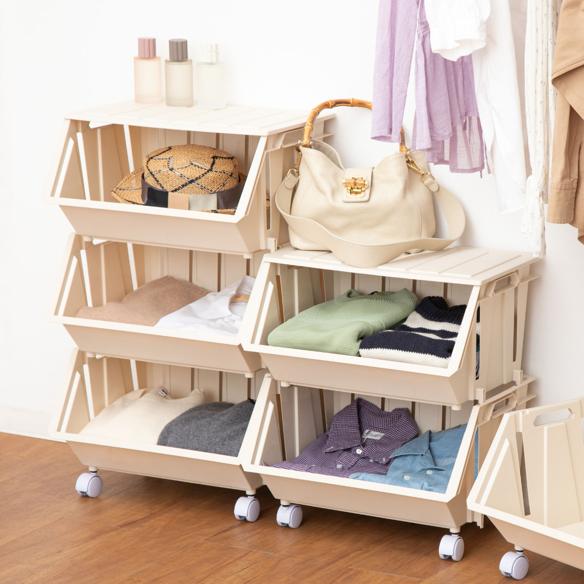 専用蓋 積み重ねバスケットN ( 専用 フタ ふた 積み重ねバスケット専用 パーツ 収納用品 スタッキング 積み重ね 積み重ねられる バスケット 積み重ねバスケット 収納バスケット ) 【ミルクティー】 ミルクティー