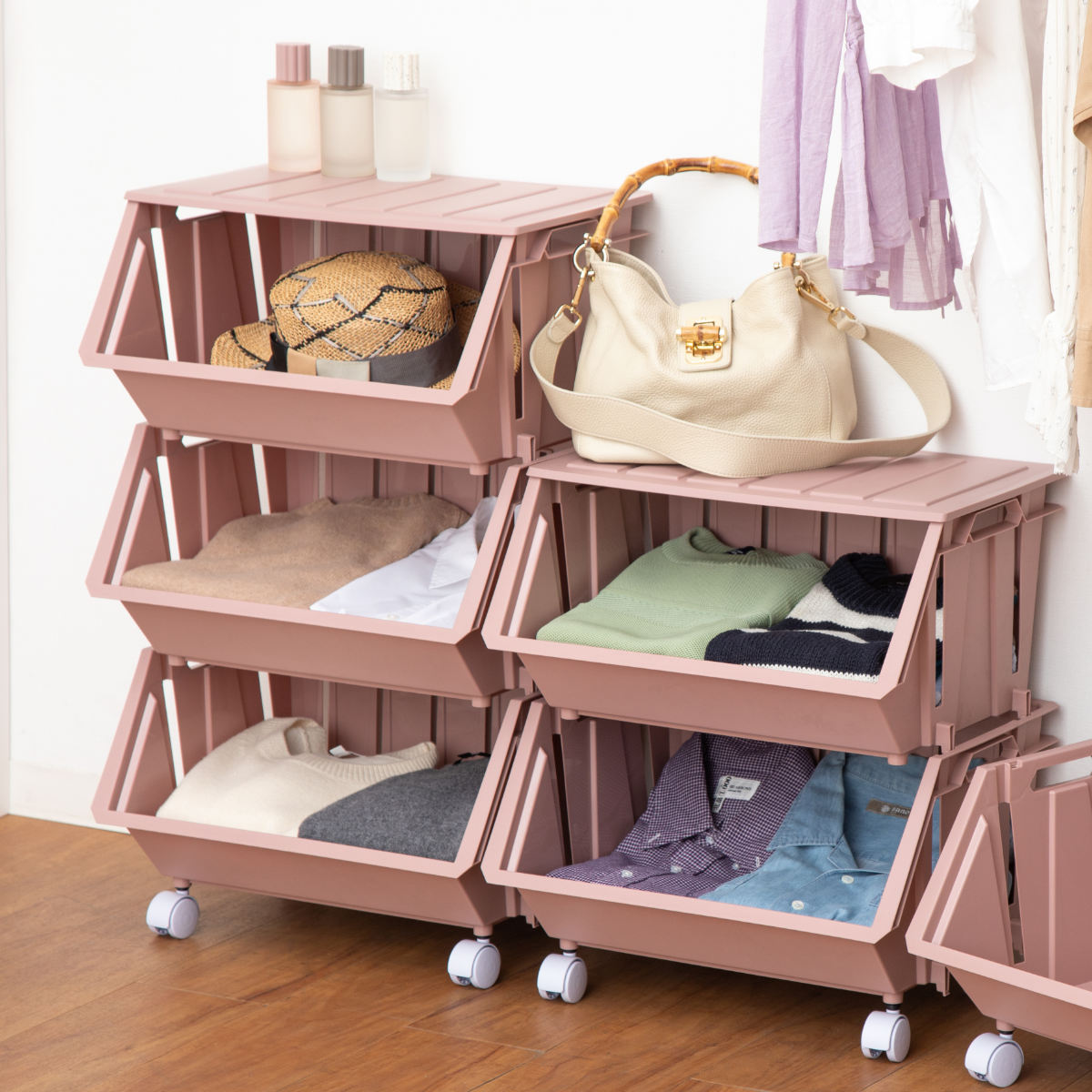 専用蓋 積み重ねバスケットN ( 専用 フタ ふた 積み重ねバスケット専用 パーツ 収納用品 スタッキング 積み重ね 積み重ねられる バスケット 積み重ねバスケット 収納バスケット ) 【ミルクティー】 ミルクティー