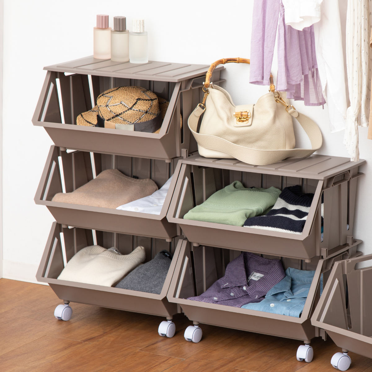 専用蓋 積み重ねバスケットN ( 専用 フタ ふた 積み重ねバスケット専用 パーツ 収納用品 スタッキング 積み重ね 積み重ねられる バスケット 積み重ねバスケット 収納バスケット ) 【ミルクティー】 ミルクティー