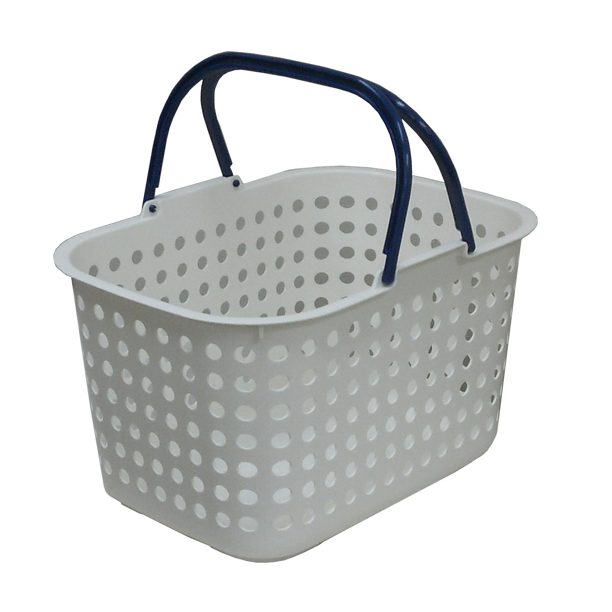 ランドリーバスケット 浅型 ドットバスケット 洗濯かご バスケット ( ランドリーボックス 脱衣かご ドット 日本製 コンパクト ハンドル付き 持ち手 取っ手 プラスチック 通気性 おもちゃ 物入れ 片付け 買い物かご ) 【レッド】 レッド