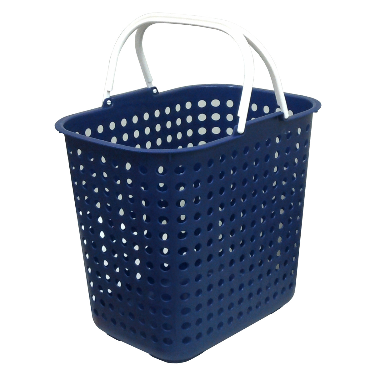 ランドリーバスケット 深型 ドットバスケット 洗濯かご バスケット ( ランドリーボックス 脱衣かご ドット 日本製 コンパクト ハンドル付き 持ち手 取っ手 プラスチック 通気性 おもちゃ 物入れ 片付け 買い物かご ) 【カーキ】 カーキ