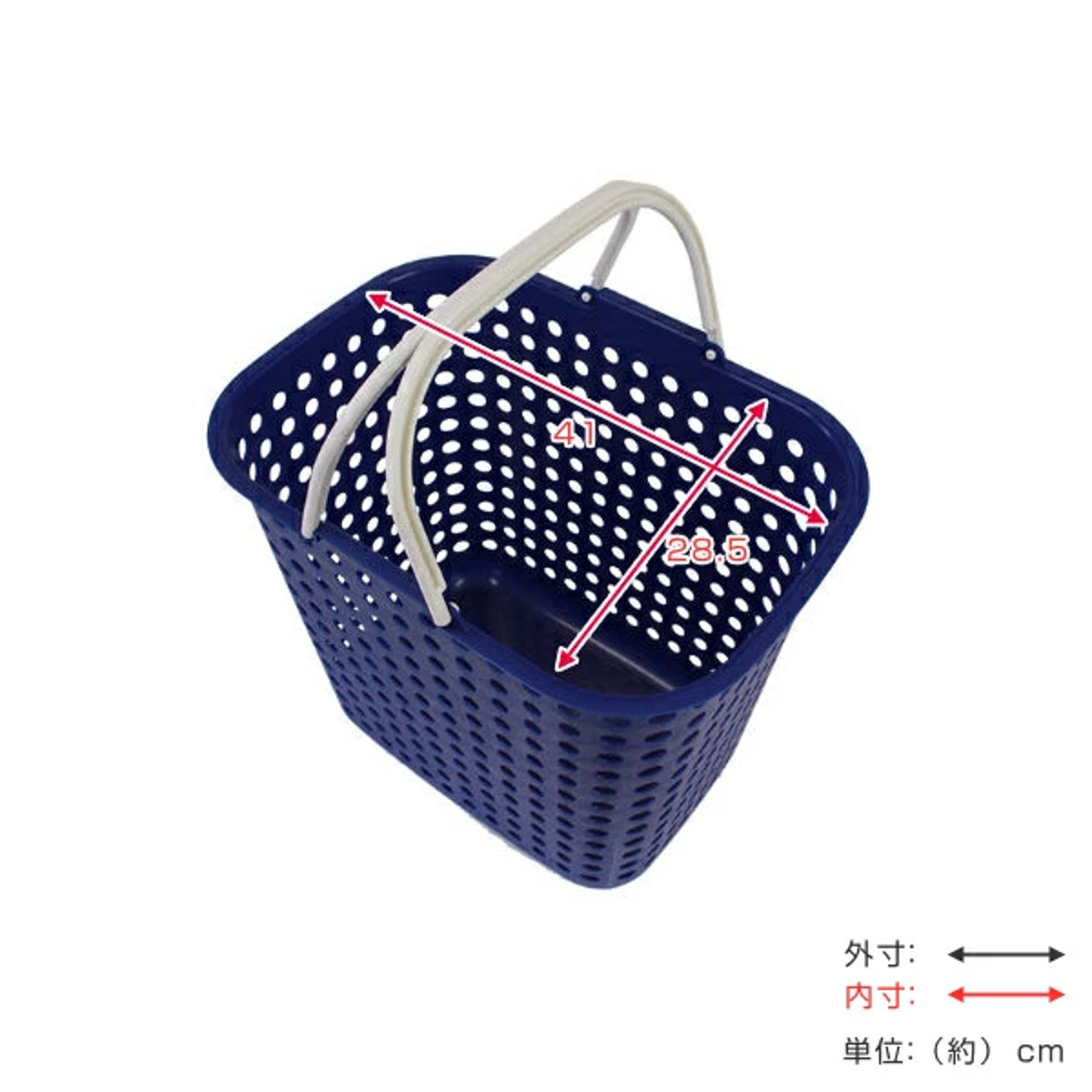 ランドリーバスケット 深型 ドットバスケット 洗濯かご バスケット ( ランドリーボックス 脱衣かご ドット 日本製 コンパクト ハンドル付き 持ち手 取っ手 プラスチック 通気性 おもちゃ 物入れ 片付け 買い物かご ) 【カーキ】 カーキ