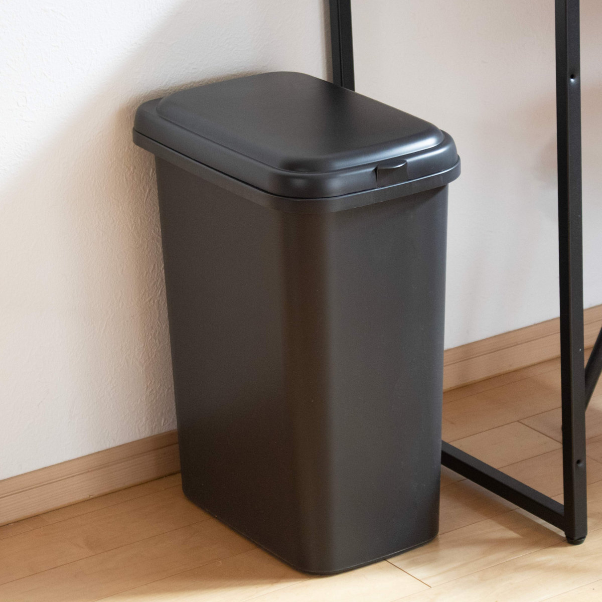 ゴミ箱 30L エコペール 袋止め付き シンプル ( ごみ箱 30リットル ふた付き 幅25cm 高さ49.5cm 縦型 コンパクト スリム 分別 袋が見えにくい ダークグレー ミルクティーベージュ ) 【ダークグレー】 ダークグレー