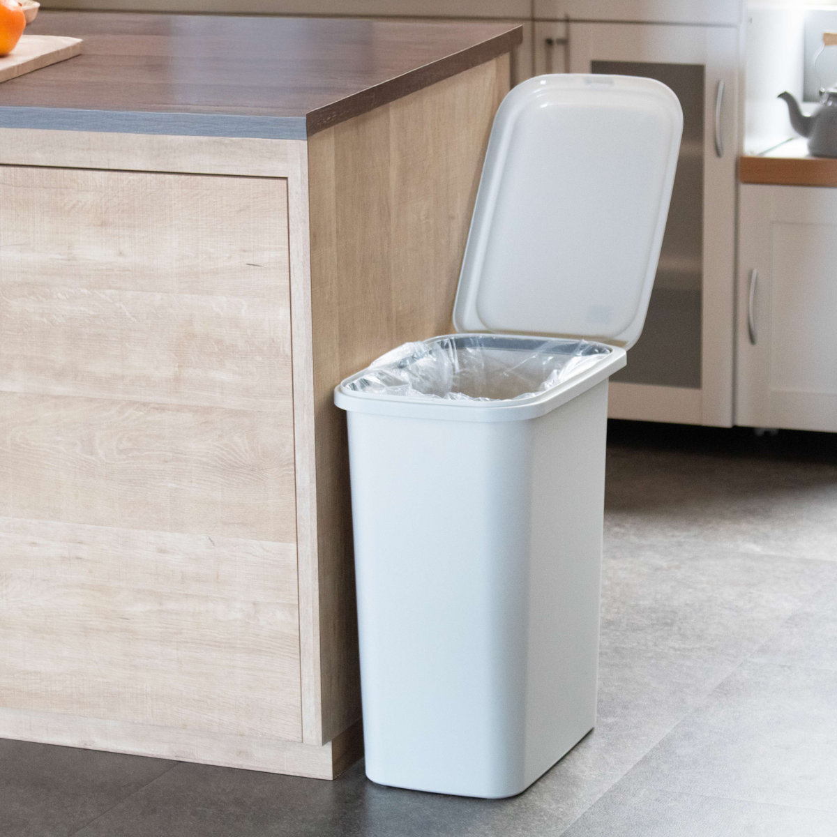 ゴミ箱 30L エコペール 袋止め付き シンプル ( ごみ箱 30リットル ふた付き 幅25cm 高さ49.5cm 縦型 コンパクト スリム 分別 袋が見えにくい ダークグレー ミルクティーベージュ ) 【ダークグレー】 ダークグレー