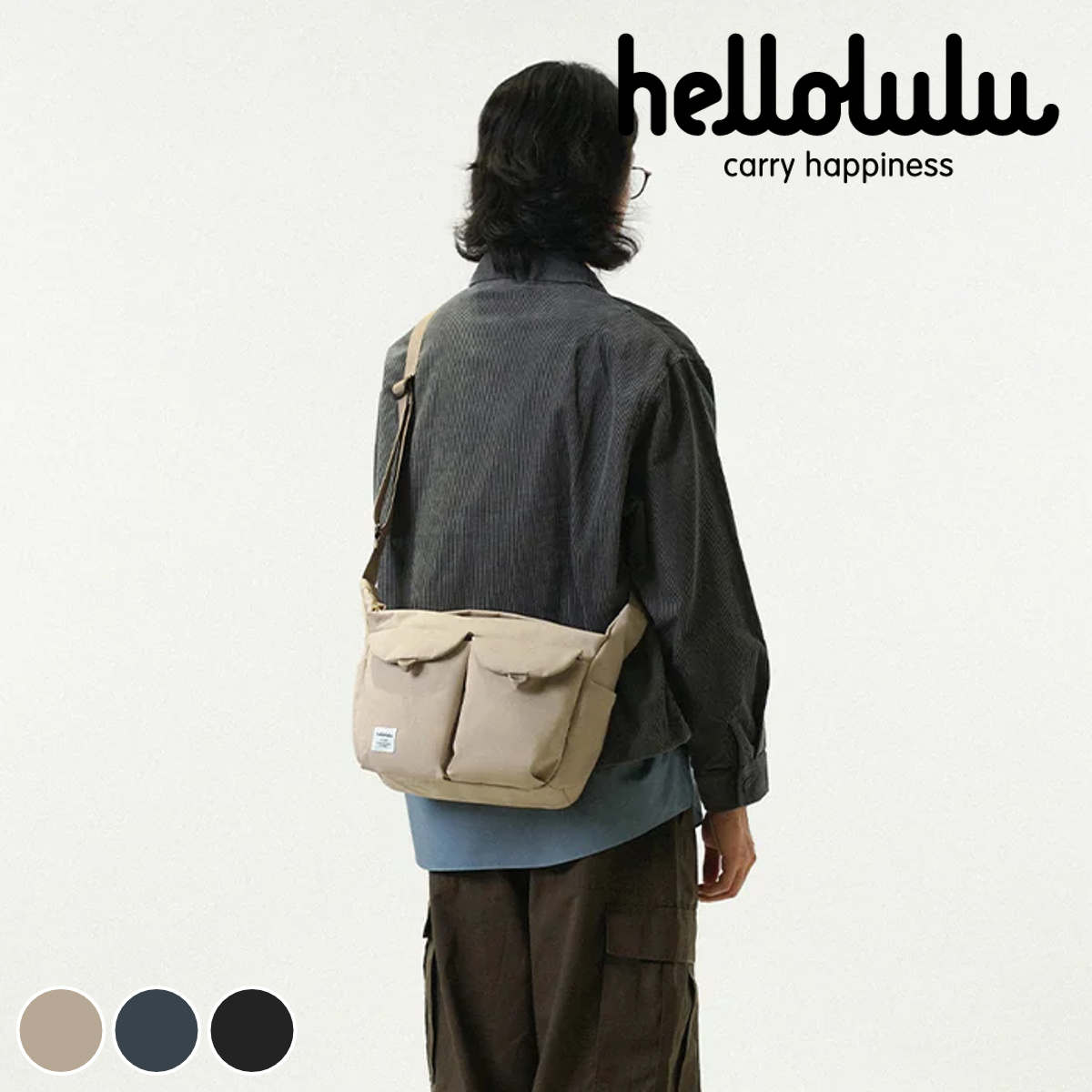 ショルダーバッグ Hellolulu Kay 6L （ ハロルル バッグ ショルダー クロスボディ レディース メンズ 鞄 かばん 軽い 撥水 斜め掛け クロスバッグ ファスナー コンパクト おしゃれ ） 【FogKhaki】