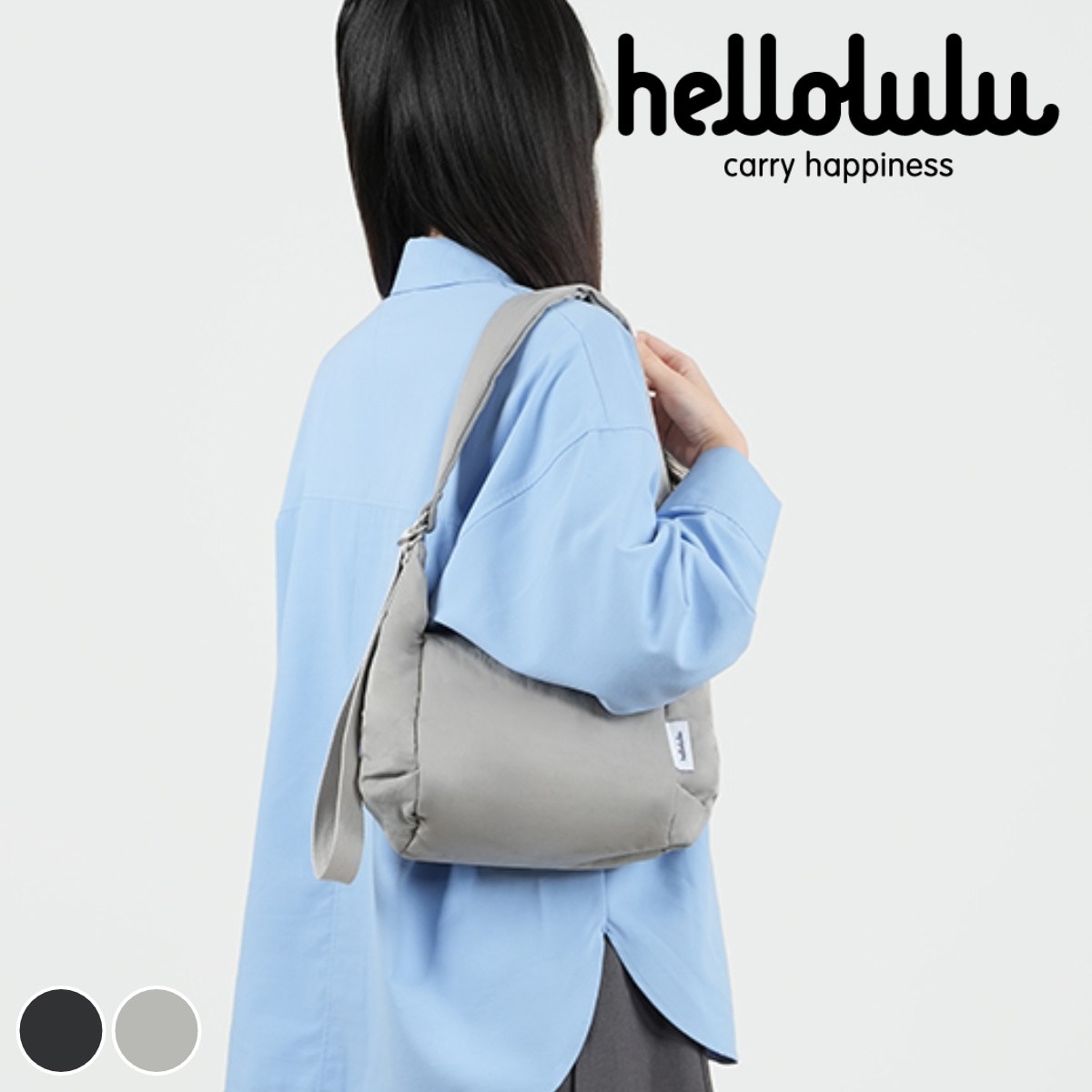 【26年SS新色】 ショルダーバッグ hellolulu ミロ MILO （ ハロルル バッグ ミニショルダー レディース メンズ 軽い 撥水 ナイロン クロスボディ 斜め掛け 肩掛け ファスナー コンパクト おしゃれ ） 【MossBlack】