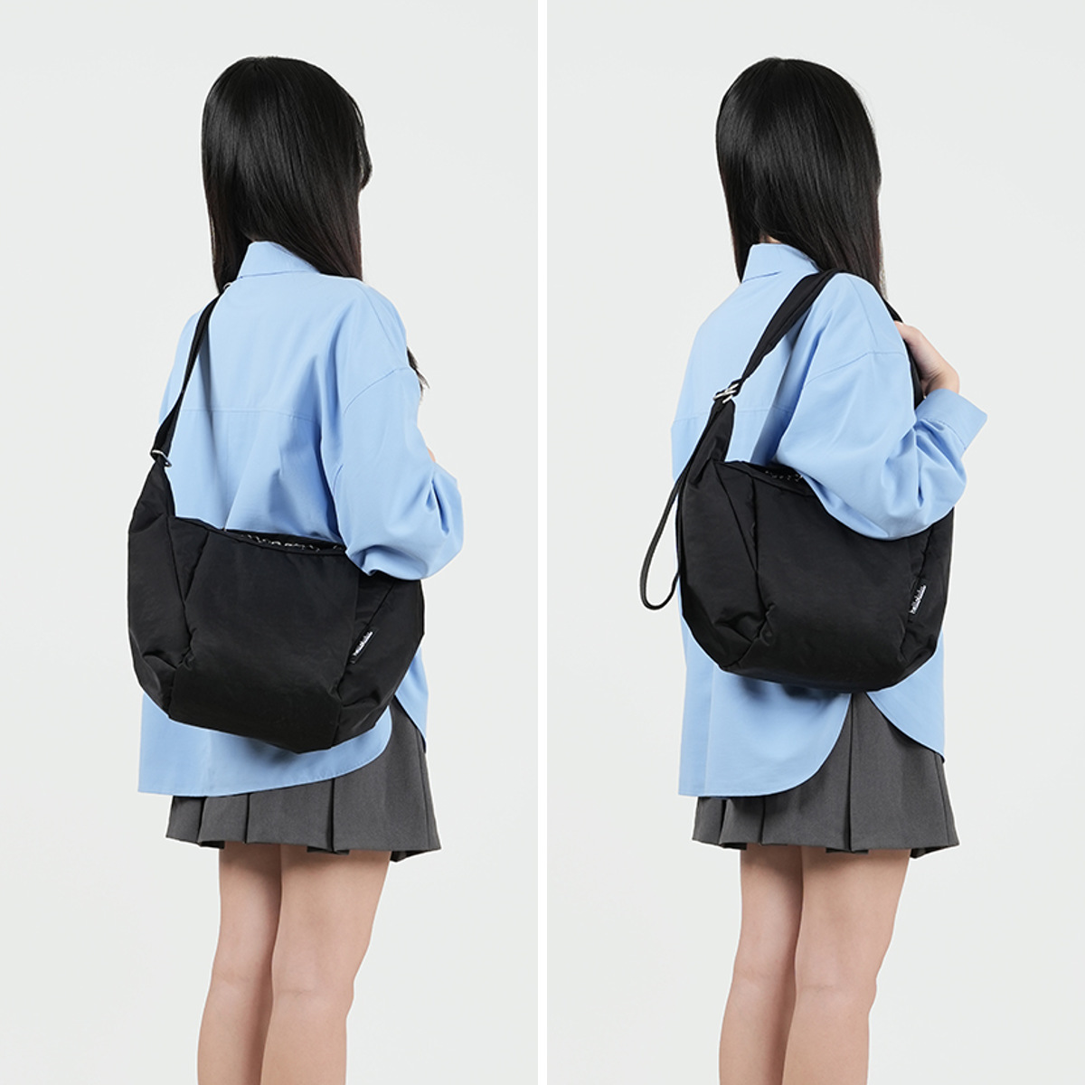 【26年SS新色】 ショルダーバッグ hellolulu マイルズ MILES ( ハロルル バッグ ショルダー クロスボディ レディース メンズ 軽い 撥水 ナイロン クロスバッグ 斜め掛け 肩掛け ファスナー コンパクト おしゃれ ) 【MossBlack】 MossBlack