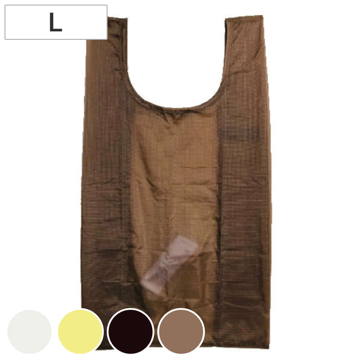 エコバッグ Lサイズ コンビニ専用 折りたたみ 洗濯 可 フック付き HUNGBAG ( マイバッグ エコバック 買い物バッグ コンパクト レジ袋 軽量 コンビニ 洗える レジバッグ サブバッグ 買い物袋 買い物かばん ショッピングバッグ ) 【ホワイト】 ホワイト